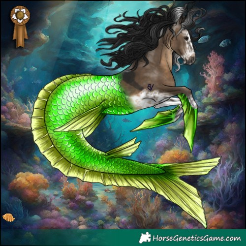 Horse Color:Gray Brown Dun Tobiano Frame Rabicano 