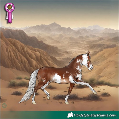 Horse Color:Silver Brown Sabino 