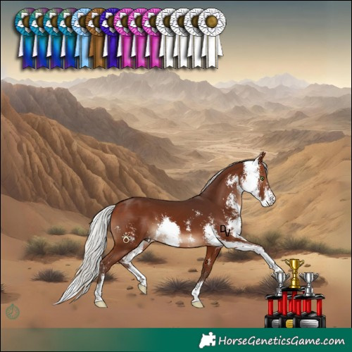 Horse Color:Silver Brown Sabino 