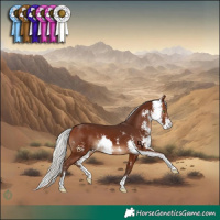 Horse Color:Silver Brown Sabino 