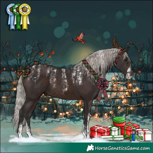 Horse Color:Powder White Silver Brown 