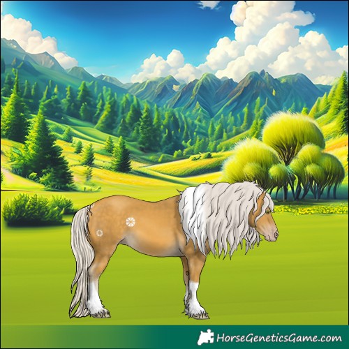 Horse Color:Silver Sable Cream Champagne Tobiano 