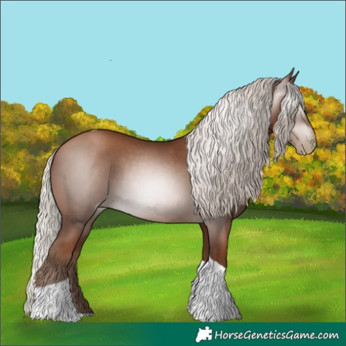 Horse Color:Gray Silver Black Pearl Tobiano