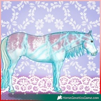 Horse Color:Thunderstruck Watercolor White Spotted Palomino Sabino 