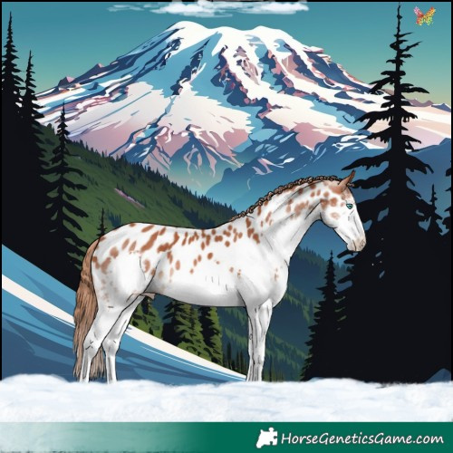 Horse Color:White Spotted Chestnut Splash Appaloosa 