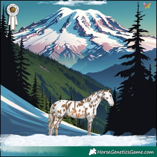 Horse Color:White Spotted Chocolate Palomino Sabino Near Leopard 