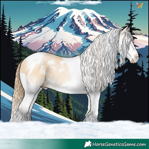 Horse Color:White Spotted Buckskin Pearl Splash Tobiano 