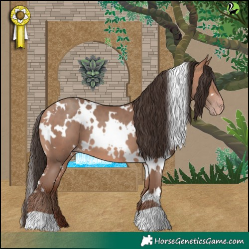 Horse Color:White Spotted Amber Champagne 