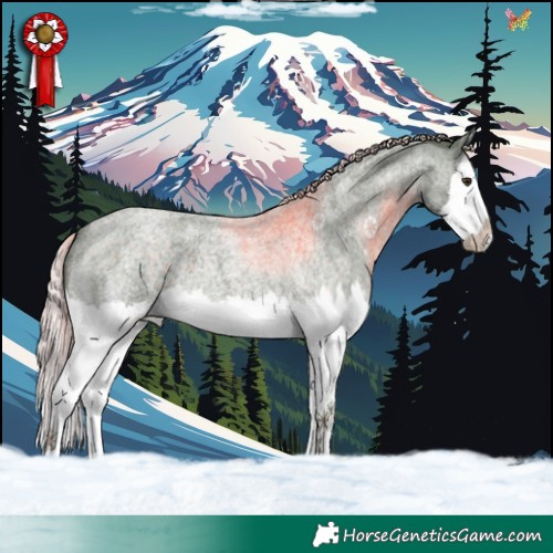 Horse Color:Watercolor Chocolate Palomino Roan Splash 