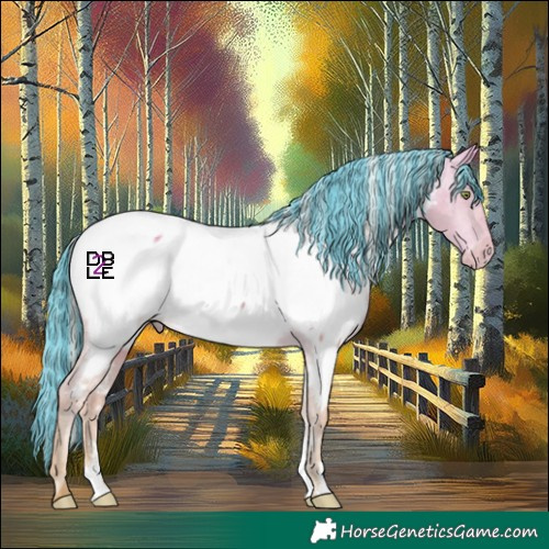 Horse Color:Platinum Painted Silver Amber Champagne Dun Sabino Appaloosa 