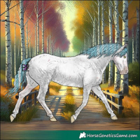 Horse Color:Platinum Painted Silver Amber Champagne Dun Sabino Near Fewspot 