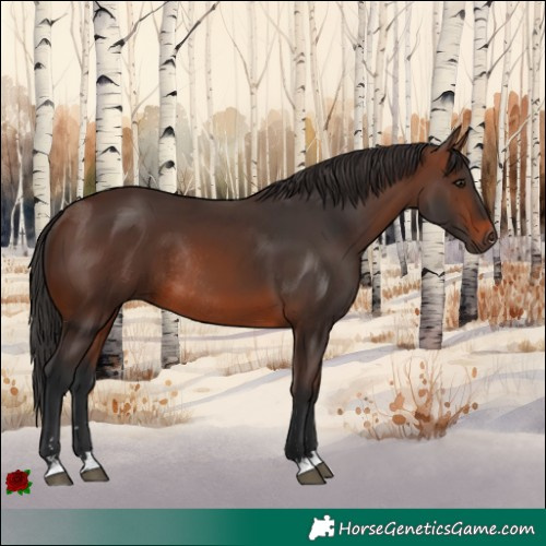Horse Color:Brown Rabicano 