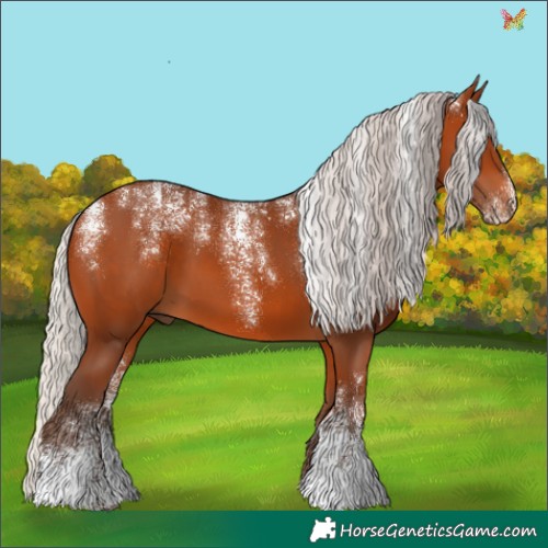 Horse Color:Powder White Silver Bay 