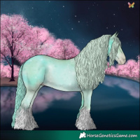 Horse Color:Watercolor White Spotted Gold Champagne