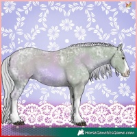 Horse Color:Watercolor White Spotted Chocolate Palomino Ice