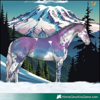 Horse Color:Watercolor Silver Bay Splash Tobiano 