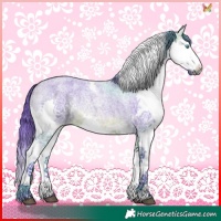Horse Color:Watercolor Brown Roan Splash Tobiano