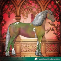 Horse Color:Watercolor Silver Brown Tobiano