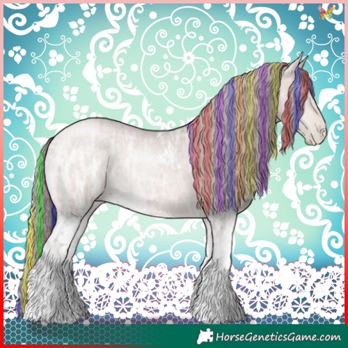 Horse Color:Platinum Painted Bay Ice Pearl Tobiano