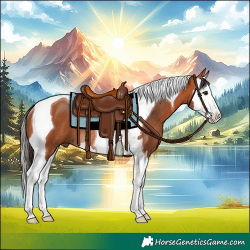 Horse Color:Bay Splash Tobiano Rabicano 
