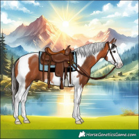 Horse Color:Bay Splash Tobiano Rabicano 