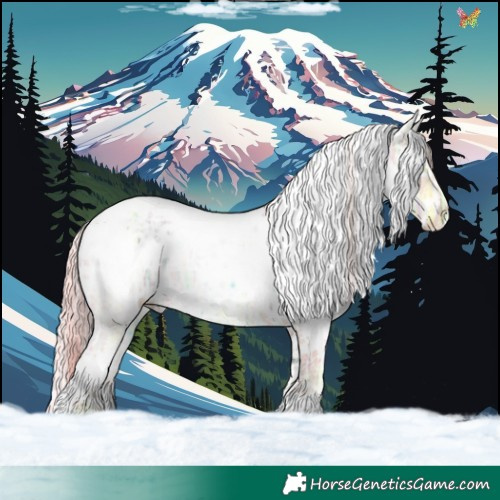 Horse Color:Watercolor White Spotted Liver Chestnut Chinchilla Ice Sabino 