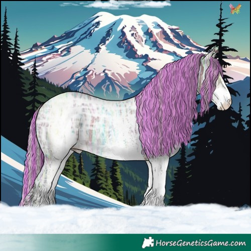 Horse Color:Painted White Spotted Silver Brown Ice 