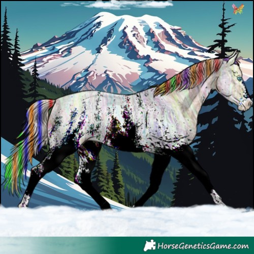 Horse Color:Painted White Spotted Chocolate Palomino Ice Pearl 