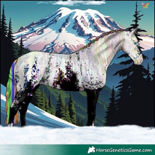 Horse Color:Painted White Spotted Chocolate Palomino Ice Pearl 