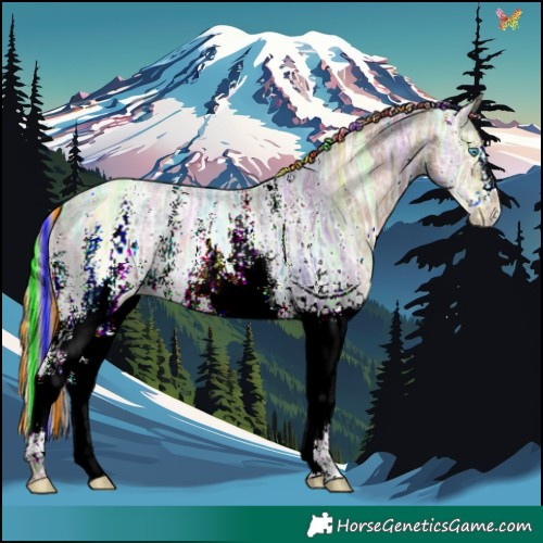 Horse Color:Painted White Spotted Chocolate Palomino Ice Pearl 