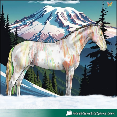 Horse Color:Painted White Spotted Gold Cream Champagne Ice 