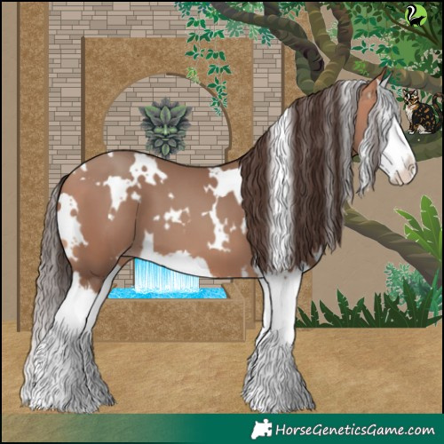 Horse Color:White Spotted Amber Champagne Splash 