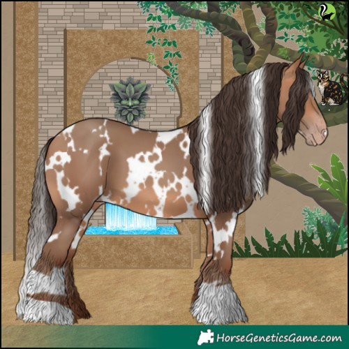Horse Color:White Spotted Amber Champagne 
