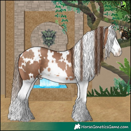 Horse Color:White Spotted Brown Pearl Splash 