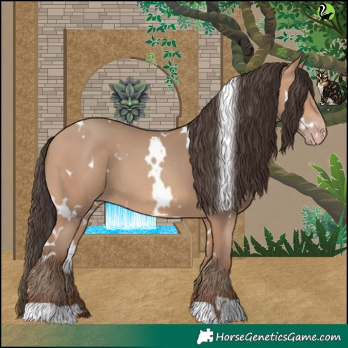 Horse Color:White Spotted Amber Champagne 