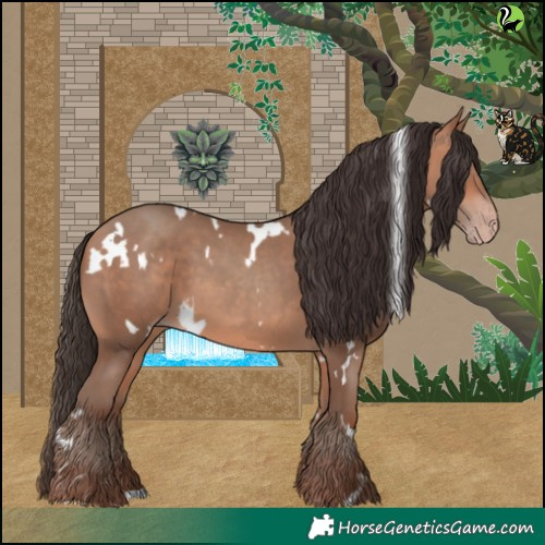 Horse Color:White Spotted Amber Champagne 