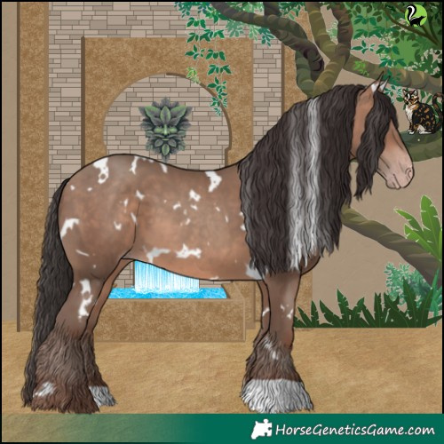 Horse Color:White Spotted Sable Champagne 