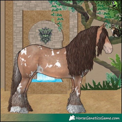 Horse Color:White Spotted Amber Champagne 