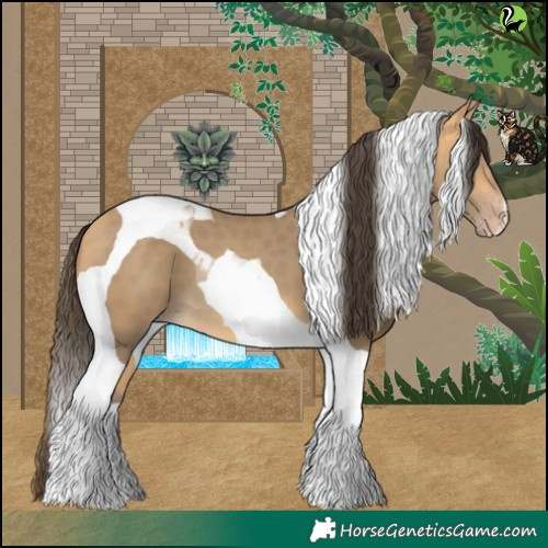 Horse Color:Amber Cream Champagne Tobiano 
