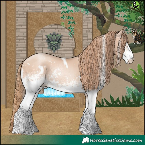 Horse Color:White Spotted Gold Champagne Pearl 