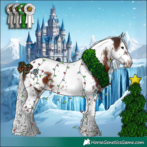 Horse Color:White Spotted Silver Brown Splash Tobiano Frame 