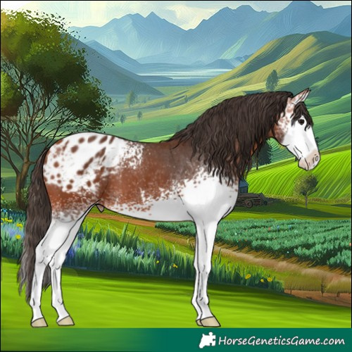 Horse Color:White Spotted Bay Splash Appaloosa 