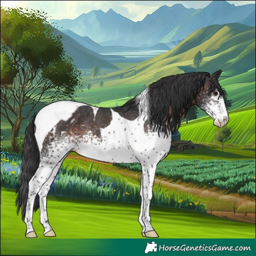 Horse Color:White Spotted Brown Tobiano Appaloosa 