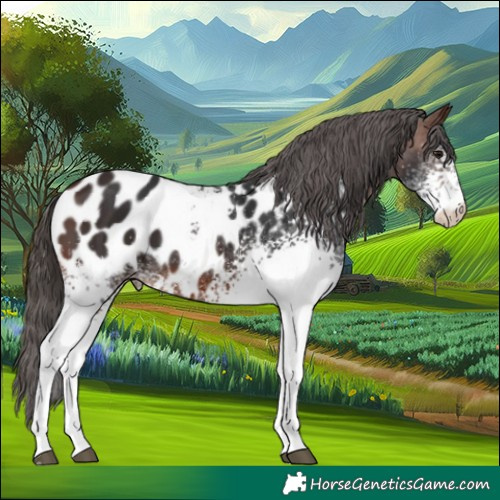Horse Color:White Spotted Brown Appaloosa 