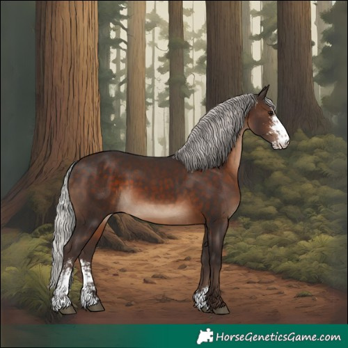 Horse Color:Silver Brown Sabino