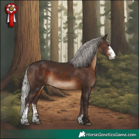 Horse Color:Silver Brown Sabino
