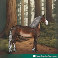 Horse Color:Silver Brown Sabino 