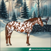 Horse Color:Chestnut Near Leopard 