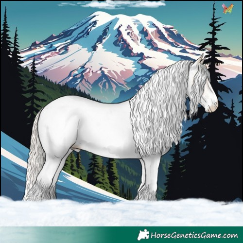Horse Color:White Spotted Chocolate Silver Buckskin Onyx 