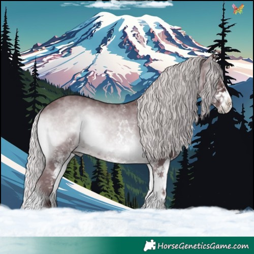 Horse Color:White Spotted Chocolate Silver Blue Onyx Chinchilla 